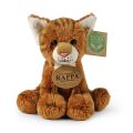 Rappa Plush cat sitting red 14 cm ECO-FRIENDLY
